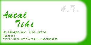 antal tihi business card